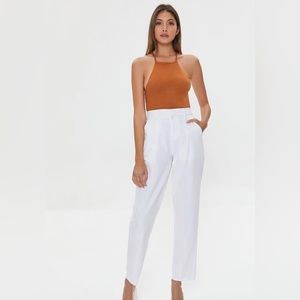 Twill Wide-Leg Pants